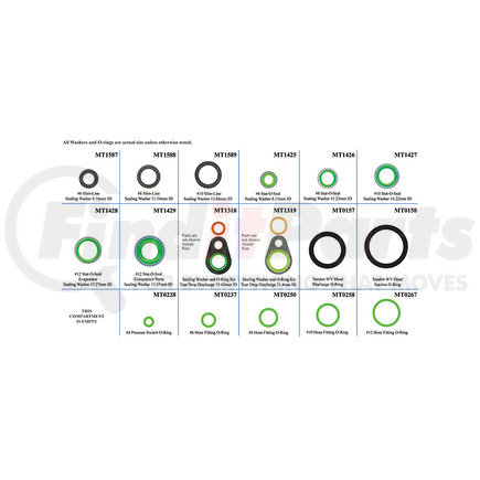 MT9631 by OMEGA ENVIRONMENTAL TECHNOLOGIES - A/C Compressor Sealing Washer Kit