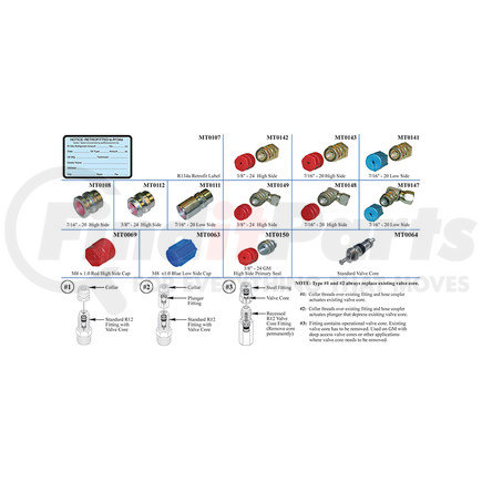 MT9640 by OMEGA ENVIRONMENTAL TECHNOLOGIES - R134A RETROFIT FITTING ASSORTMENT