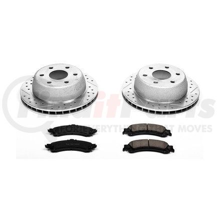 K2046 by POWERSTOP BRAKES - Z23 Daily Driver Carbon-Fiber Ceramic Brake Pad and Drilled & Slotted Rotor Kit