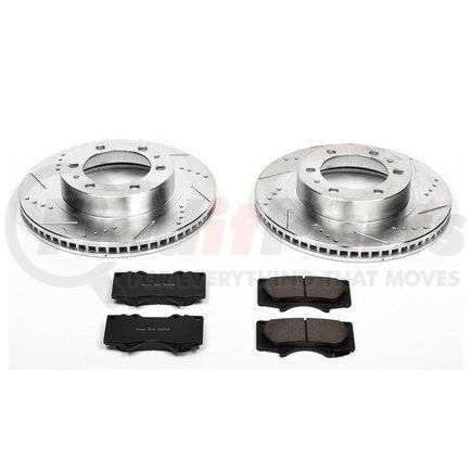 K137 by POWERSTOP BRAKES - Z23 Daily Driver Carbon-Fiber Ceramic Brake Pad and Drilled & Slotted Rotor Kit