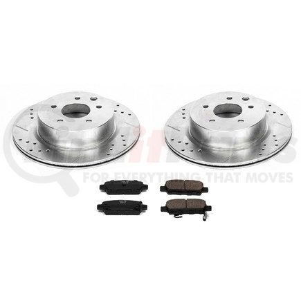 K179 by POWERSTOP BRAKES - Z23 Daily Driver Carbon-Fiber Ceramic Brake Pad and Drilled & Slotted Rotor Kit