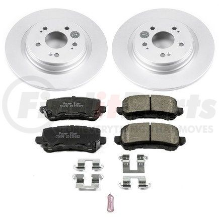 CRK7903 by POWERSTOP BRAKES - Genuine Geomet® Coated Rotor and Low-Dust, Ceramic Brake Pad Kit