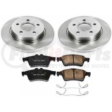 KOE5975 by POWERSTOP BRAKES - Disc Brake Pad and Rotor Kit - Low-Dust, Ceramic