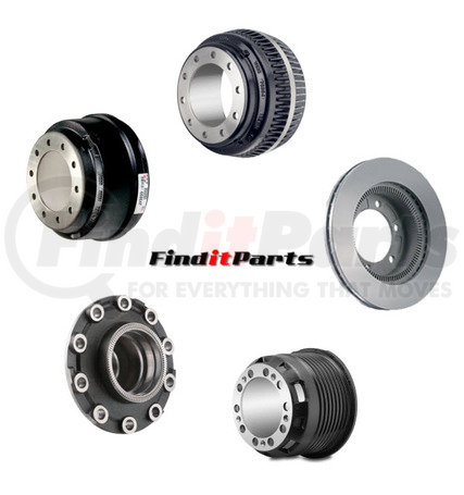 23431--3T by WEBB - Hub - 10 Stud, with 11.25 (285.75mm) Dia. Bolt Circle, Outboard Drum - (M22 x 1.5) Serrated Stud, Steel (Dual) Disc Wheel