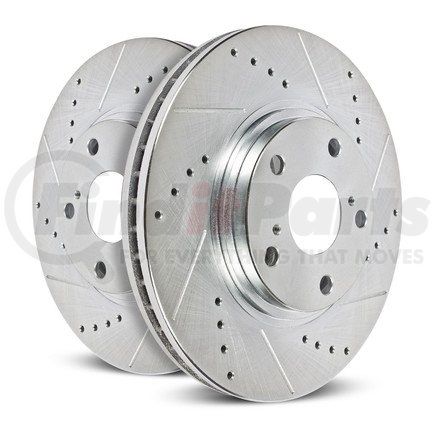 JBR1352XPR by POWERSTOP BRAKES - Evolution® Disc Brake Rotor - Performance, Drilled, Slotted and Plated