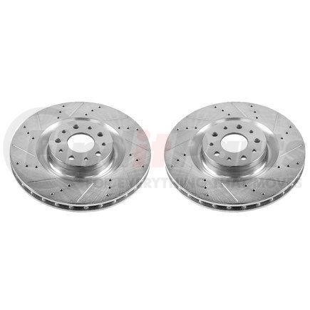 EBR1425XPR by POWERSTOP BRAKES - Evolution® Disc Brake Rotor - Performance, Drilled, Slotted and Plated