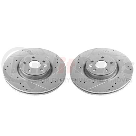 EBR1002XPR by POWERSTOP BRAKES - Evolution® Disc Brake Rotor - Performance, Drilled, Slotted and Plated