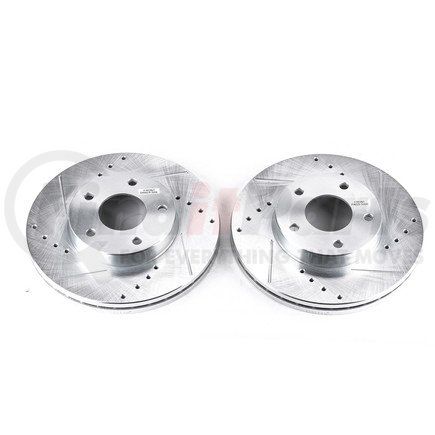 JBR508XPR by POWERSTOP BRAKES - Evolution® Disc Brake Rotor - Performance, Drilled, Slotted and Plated