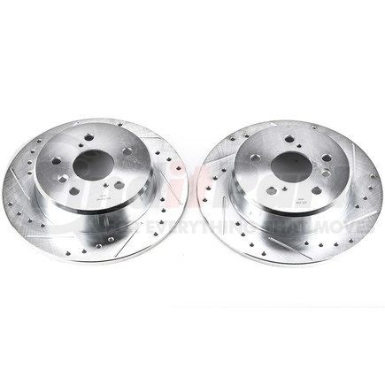 JBR738XPR by POWERSTOP BRAKES - Evolution® Disc Brake Rotor - Performance, Drilled, Slotted and Plated