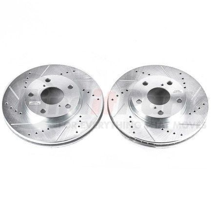 JBR974XPR by POWERSTOP BRAKES - Evolution® Disc Brake Rotor - Performance, Drilled, Slotted and Plated