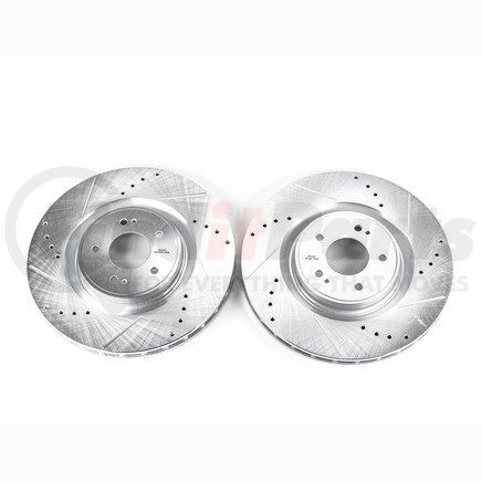 JBR1317XPR by POWERSTOP BRAKES - Evolution® Disc Brake Rotor - Performance, Drilled, Slotted and Plated