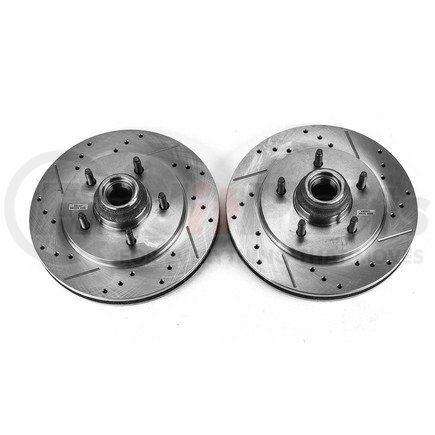 AR8563XPR by POWERSTOP BRAKES - Evolution® Disc Brake Rotor - Performance, Drilled and Slotted