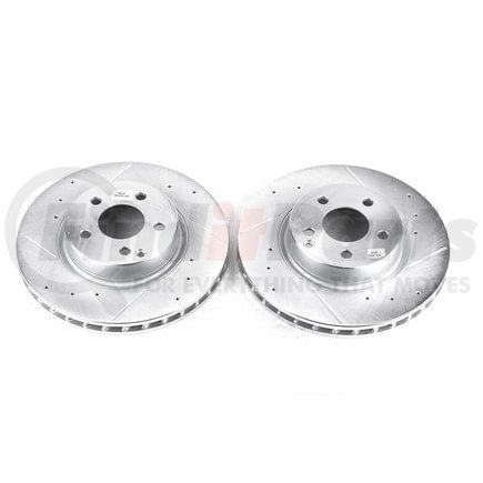 EBR862XPR by POWERSTOP BRAKES - Evolution® Disc Brake Rotor - Performance, Drilled, Slotted and Plated
