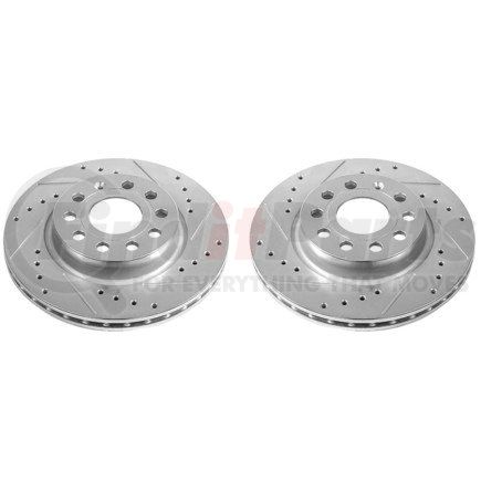 EBR1289XPR by POWERSTOP BRAKES - Evolution® Disc Brake Rotor - Performance, Drilled, Slotted and Plated