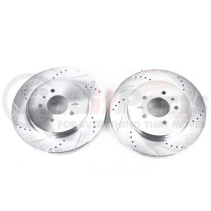 AR82119XPR by POWERSTOP BRAKES - Evolution® Disc Brake Rotor - Performance, Drilled, Slotted and Plated