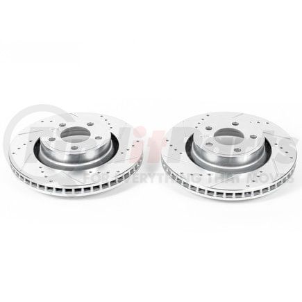 AR85158XPR by POWERSTOP BRAKES - Evolution® Disc Brake Rotor - Performance, Drilled, Slotted and Plated