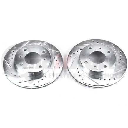 JBR503XPR by POWERSTOP BRAKES - Evolution® Disc Brake Rotor - Performance, Drilled, Slotted and Plated