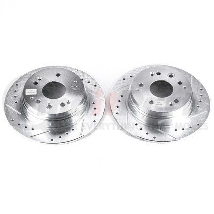 JBR961XPR by POWERSTOP BRAKES - Evolution® Disc Brake Rotor - Performance, Drilled, Slotted and Plated