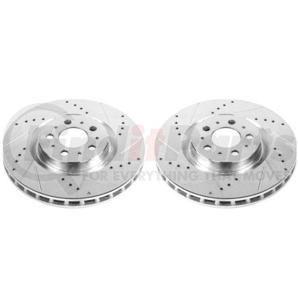 EBR895XPR by POWERSTOP BRAKES - Evolution® Disc Brake Rotor - Performance, Drilled, Slotted and Plated