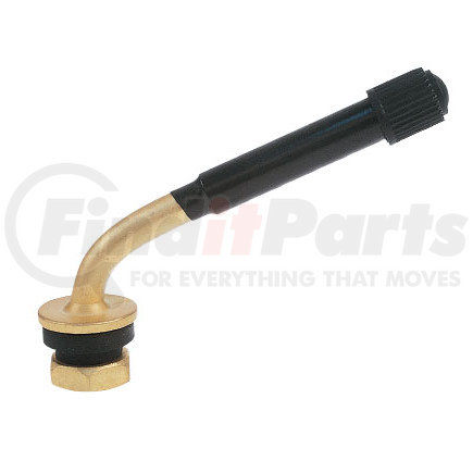 TV-417 by HALTEC - Tire Valve Stem - Clamp-in, Black/Brass, Standard Bore, for 0.453" Rim Holes