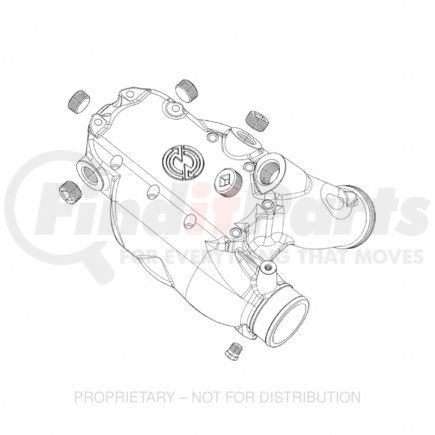 DDE-23526054 by DETROIT DIESEL - Engine Oil Cooler Housing