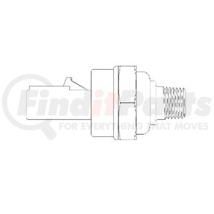 DDE-23535663 by DETROIT DIESEL - Turbocharger Boost Sensor - 2.68" L, 5V, 290 PSI, 1/4"-18 NPT Thread, 3 Pin