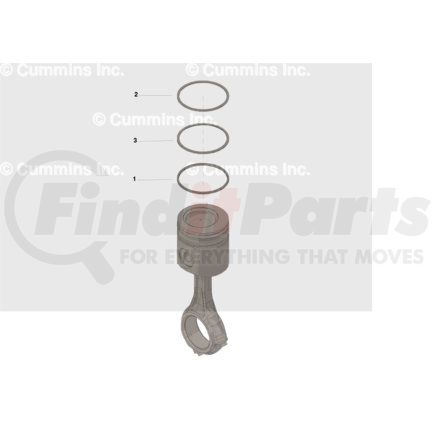 5406206 by CUMMINS - Engine Piston Ring Set - For 8.9 liter ISC/ISL Engines