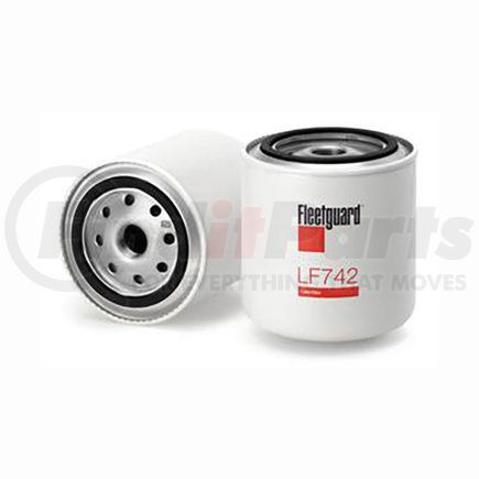 LF742 by FLEETGUARD - Engine Oil Filter - 4.16 in. Height, 3.67 in. (Largest OD)