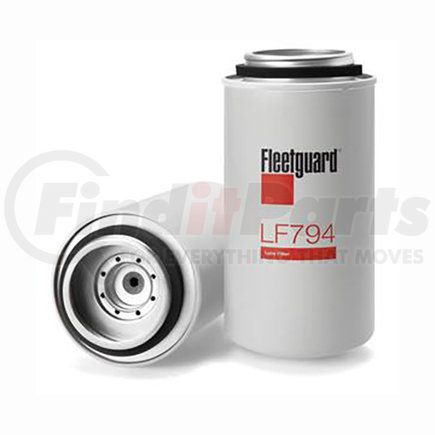 LF794 by FLEETGUARD - Engine Oil Filter - 7.35 in. Height, 3.75 in. (Largest OD), Spin-On