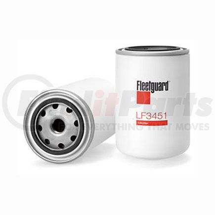 LF3451 by FLEETGUARD - Engine Oil Filter - 5.59 in. Height, 3.68 in. (Largest OD), StrataPore Media