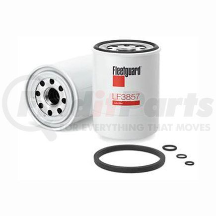 LF3857 by FLEETGUARD - Engine Oil Filter - 4.98 in. Height, 4.19 in. (Largest OD), Full-Flow
