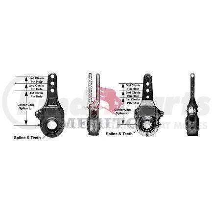 R825001 by MERITOR - Air Brake Manual Slack Adjuster - 4.50 or 5.50 in. Arm Length