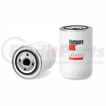 LF17472 by FLEETGUARD - Engine Oil Filter - 5.63 in. Height, 3.66 in. (Largest OD)