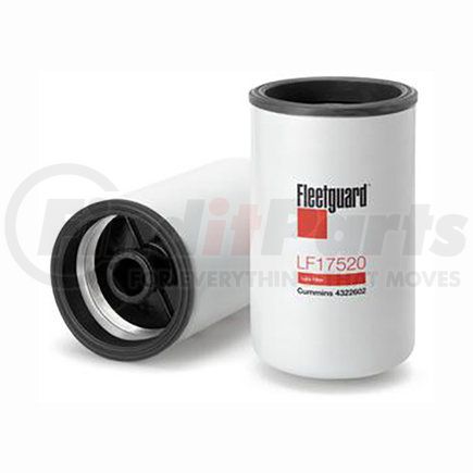 LF17520 by FLEETGUARD - Engine Oil Filter - 6.24 in. Height, 3.82 in. (Largest OD)