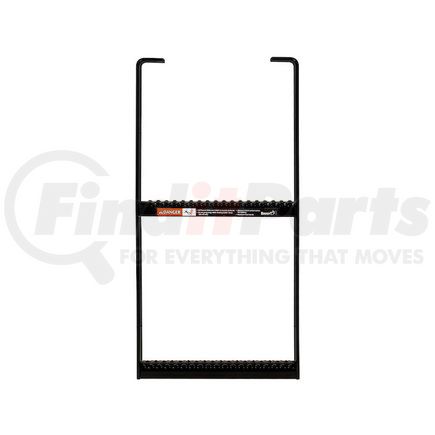 Buyers Products 5232412 Black Powder Coated 2-Rung Steel Truck Step with Anti-Slip Step - 12.5 x 24 Inch