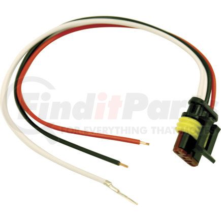 Buyers Products 5620352 Dot Light Plug 3-Wire Amp-Style Plug with Stripped Leads and #10 Ring On Ground