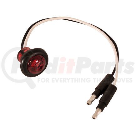 Buyers Products 5623413 .75in. Round Marker Clearance Lights - 1 LED Red with Male Bullets