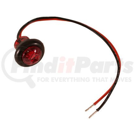 Buyers Products 5623414 .75in. Round Marker Clearance Lights - 1 LED Red with Stripped Leads