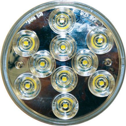 Buyers Products 5624350 Back Up Light - 4 inches, Clear Lens, Round, with 10 LEDs