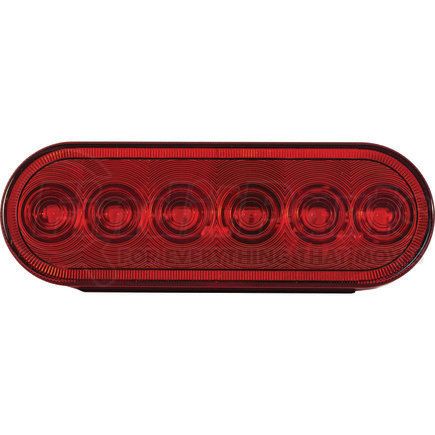 Buyers Products 5626156 Brake / Tail / Turn Signal Light - 6 in., Red Lens, Oval, with 6 LEDS