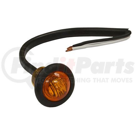 Buyers Products 5627523 .75in. Round Marker Clearance Lights - 3 LED Amber with Male Bullets