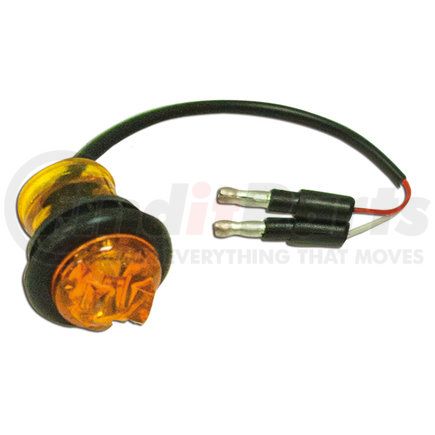 Buyers Products 5627521 .75in. Round Marker Clearance Lights - 1 LED Amber with Male Bullets