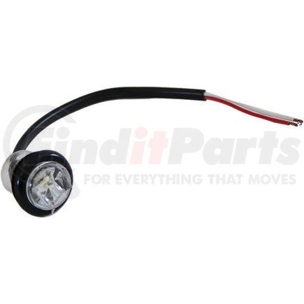Buyers Products 5627532 .75in. Round Marker Clearance Lights - 1 LED Clear with Stripped Leads