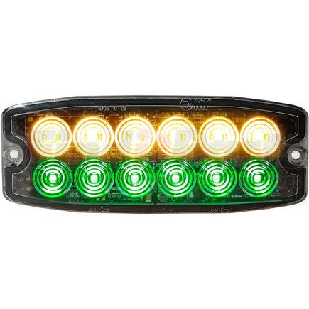 Buyers Products 8890410 Strobe Light - 5 inches Amber/Green, Dual Row, Ultra Thin, LED