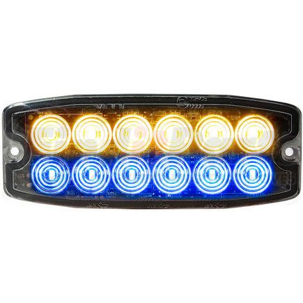 Buyers Products 8890408 Strobe Light - 5 inches Amber/Blue, Dual Row, Ultra Thin, LED