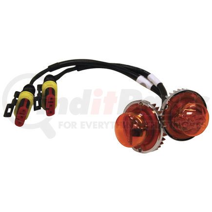 Buyers Products 8891216 15 Foot Amber Bolt-On Hidden Strobe Kits with In-Line Flashers with 6 LED
