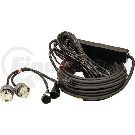 Buyers Products 8891327 25 Foot Amber/Clear Push-On Hideaway Strobe Kit with In-Line Flashers with 6 LED