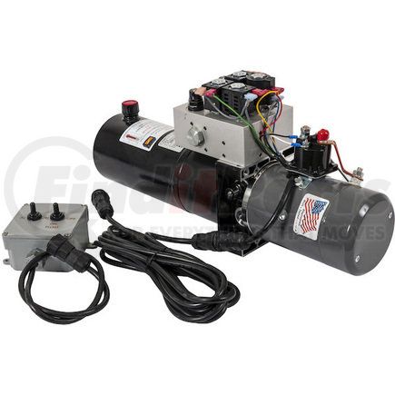 Buyers Products pu3593lra Buyers 4-Way/3-Way DC Power Unit-Electric Controls Horizontal 0.75 gallon Reservoir