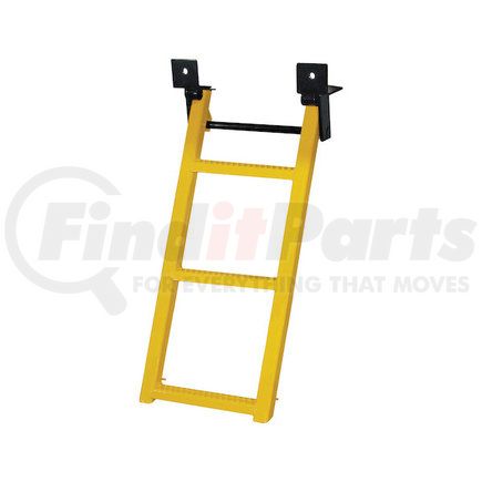 Buyers Products rs3y 3-Rung Yellow Retractable Truck Steps with Nonslip Tread - 17.38 x 35 Inch