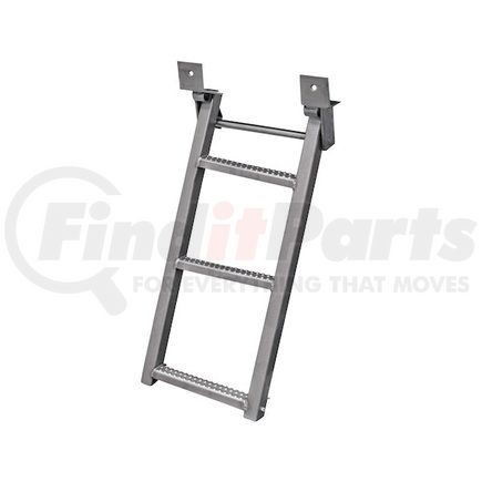 Buyers Products rs3ss 3-Rung Stainless Retractable Truck Steps with Nonslip Tread - 17.38 x 35 Inch